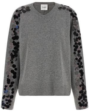 Nude V-Neck Knitwear - Gris