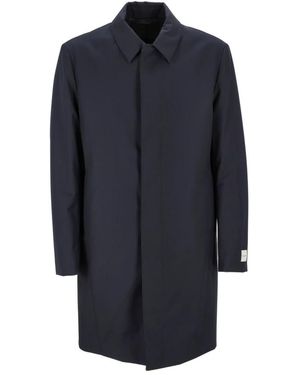 Calvin Klein Single-Breasted Coats - Bleu