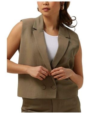 My Essential Wardrobe Olivgrünes Boxy Vest - Braun
