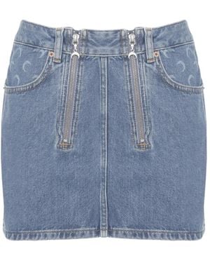Marine Serre Denim Skirts - Blue