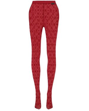 Marine Serre Tights - Red