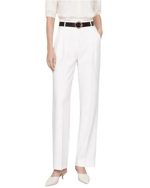 Kocca Broeken ,Wit ,Gecorsetteerde Pantalon Met Hoge Taille En Rechte Pijpen