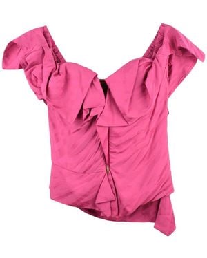 Vivienne Westwood Drunken Sleeveless Top Mit Frontreißverschluss - Pink