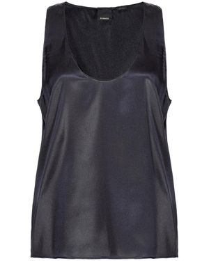 Pinko Tops ,Zwart ,Sleeveless Tops - Blauw