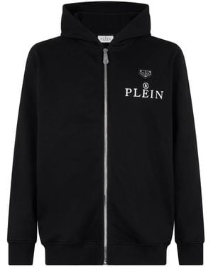 Philipp Plein Hoodie Zip Plein R - Zwart
