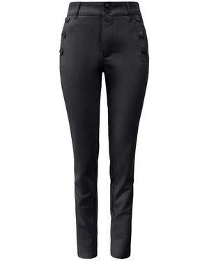 2-Biz Slim-Fit Trousers - Black