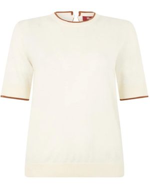 Max Mara Pullover Aus Wolle Und Seide - Natur