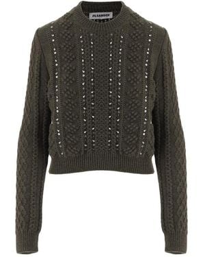 Jil Sander Round-Neck Knitwear - Nero