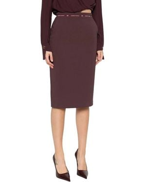 Elisabetta Franchi Midi Skirts - Purple