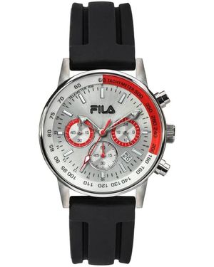 Fila Herrenuhr Chronograph Silikon Armband Ctive 38-113 - Schwarz