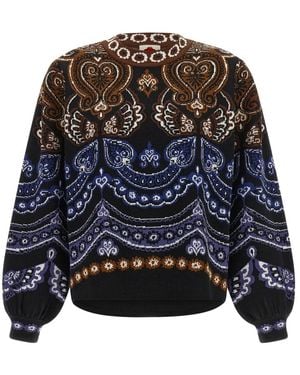 FARM Rio Round-Neck Knitwear - Azul