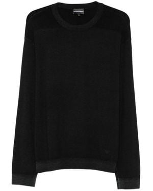 Emporio Armani Truien & Vesten ,Zwart ,Wol Wool Pullover