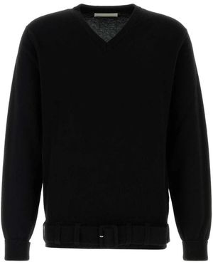Random Identities V-Neck Knitwear - Nero