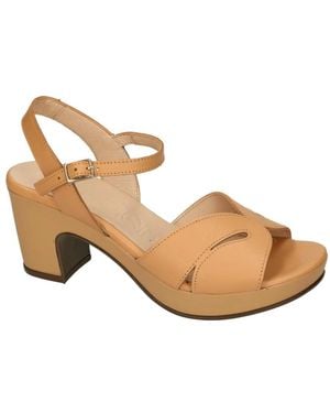 Wonders Schoenen ,Leer F-5890 Sandaal - Metallic