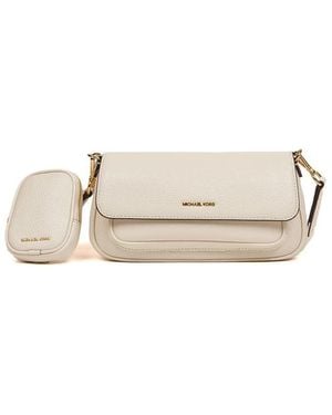 Michael Kors Jet Set Travel Small Flap Crossbody Mit Tech-Anhang - Natur
