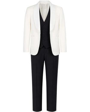 Franzese Collection Single Breasted Suits - Black