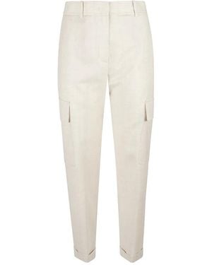 Eleventy Slim-Fit Pants - White