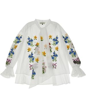 5 PROGRESS Overhemden ,Veelkleurig ,Blouse - Blauw