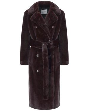 Stand Studio Jassen ,Rood ,Polyester Jasmine Coat - Zwart