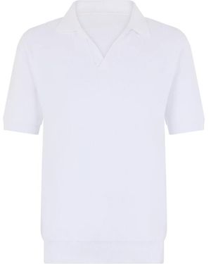 Fedeli V-Neck Knitwear - Bianco