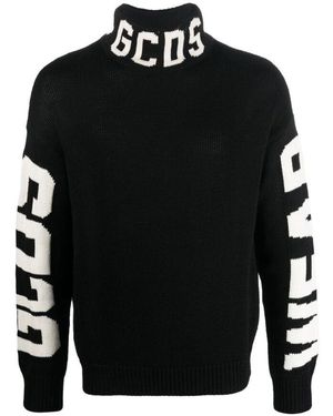 Gcds Band Logo Rollkragenpullover - Schwarz