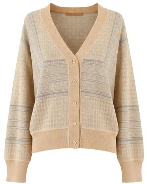 Ermanno Scervino V-Neck Cardigan - Naturel