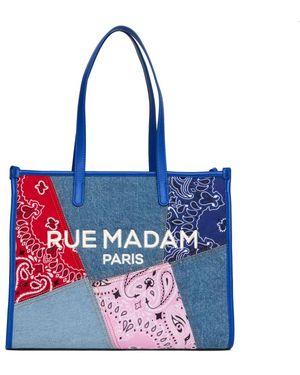 Rue Madam Paisley Boodschappentas - Blauw