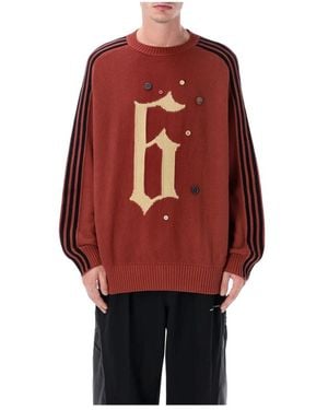 adidas Round-Neck Knitwear - Rojo