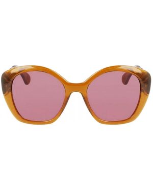 Lanvin Accessoires ,Bruin ,Butterfly Stijl Acetaat Zonnebril