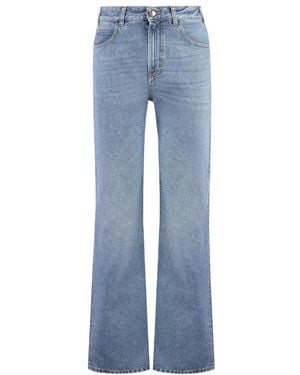 Chloé Wide Leg Denim Jeans - Blauw