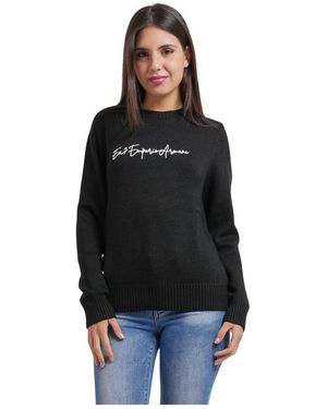 Emporio Armani Pullover Mit Rundhalsausschnitt - Schwarz