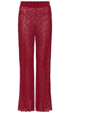 Ichi Wide Trousers - Red