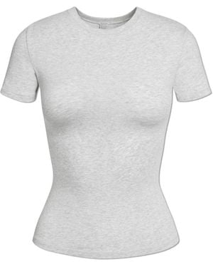 Skims Baumwoll-Jersey-T-Shirt - Grau