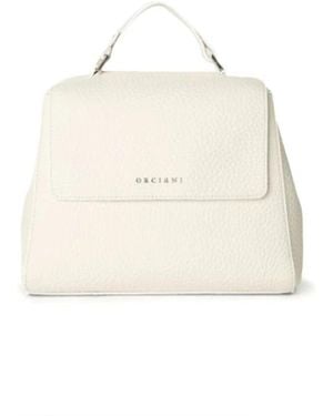Orciani Weiße Soft Piccola Tasche - Natur