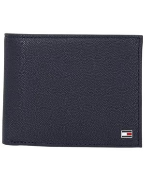 Tommy Hilfiger Blaue Lederbrieftasche Mit Innentaschen