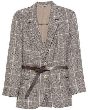 Brunello Cucinelli Blazers - Grey