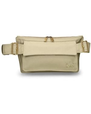 Burberry Logo Gürteltasche Aus Gabardine - Natur