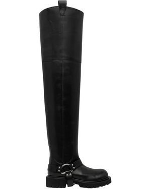 MSGM Overknee-Stiefel Mit D-Ring - Schwarz