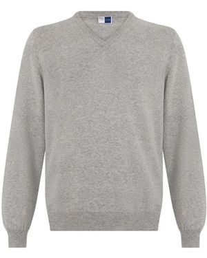 Fedeli Kaschmir-Pullover Mit V-Ausschnitt - Grau