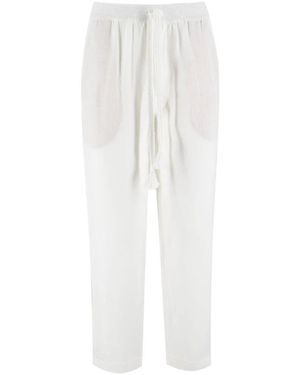 Le Tricot Perugia Straight Trousers - Blanc