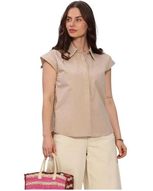 Ydence Overhemden ,Katoen Sabrina Blouse - Naturel