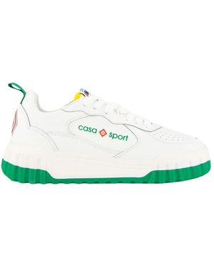 CASABLANCA Groene Zool Court Sneaker - Wit