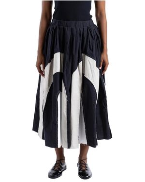 Casey Casey Rokken ,Zwart ,Arch Midi Rok - Blauw