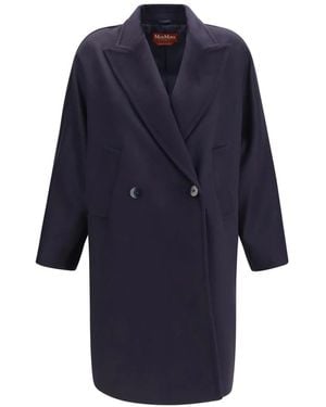 Max Mara Double-Breasted Coats - Azul