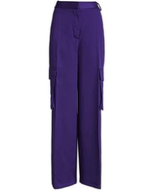 Versace Straight Trousers - Purple