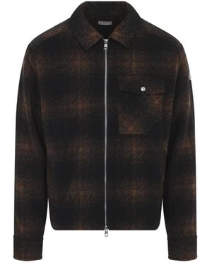 Moncler Jassen ,Bruin ,Shirt - Zwart