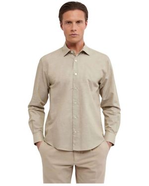 Xacus Leinen Regular Hemd Unfold - Natur