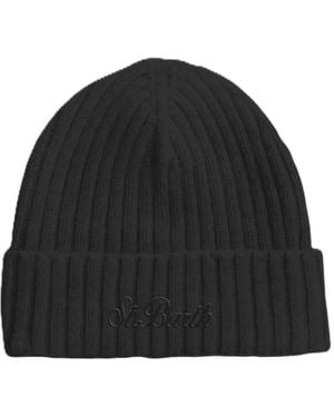 MC2 Saint Barth Accessoires ,Zwart ,Wol Wengen Wollen Muts
