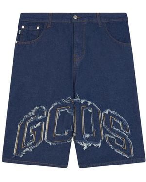 Gcds Denim Shorts - Blue
