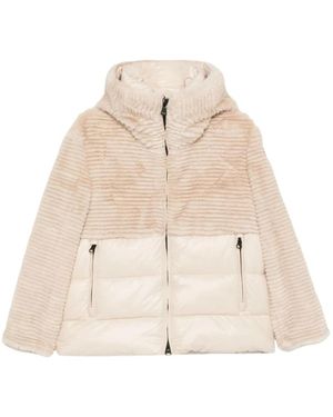 Blauer Jassen ,Jassen Van Imitatiebont & Shearling - Naturel
